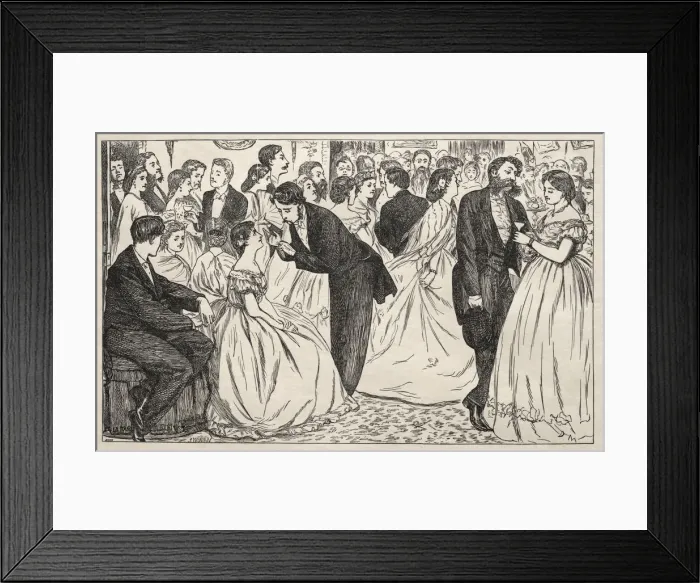 Framed Print : A Little Hop in Harley Street, 1863. Creator: George Louis Palmella Busson Du Maurier (British Framed Print : A Little Hop in Harley Street, 1863. Creator: George Louis Palmella Busson Du Maurier (British