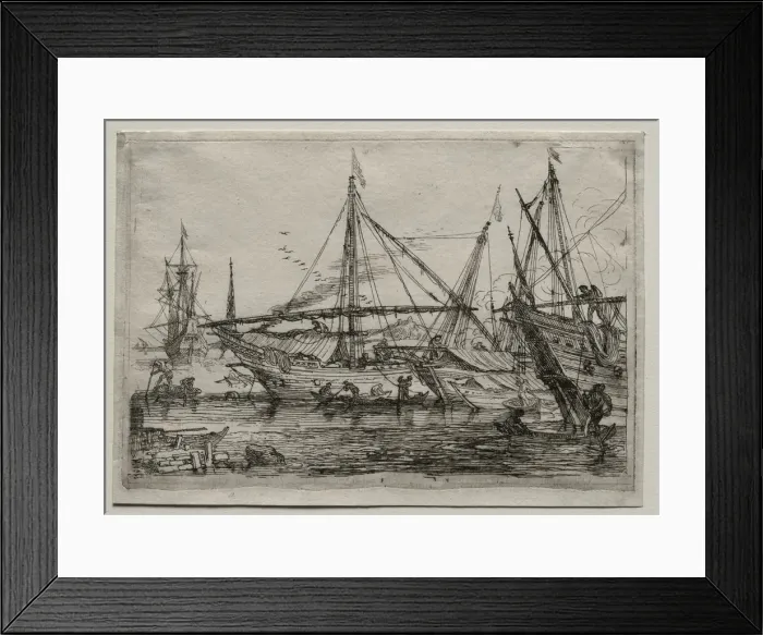 Framed Print : A Mediterranean Harbor, 2nd half 1600s. Creator: Adrian van der Cabel (Dutch, 1631-1705) Framed Print : A Mediterranean Harbor, 2nd half 1600s. Creator: Adrian van der Cabel (Dutch, 1631-1705)