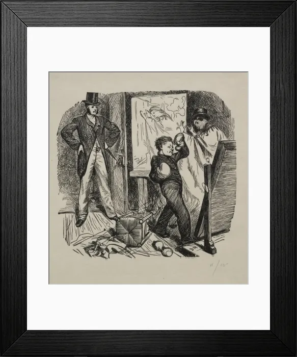 Framed Print : A Kettledrum in Mayfair, 1862. Creator: George Louis Palmella Busson Du Maurier (British Framed Print : A Kettledrum in Mayfair, 1862. Creator: George Louis Palmella Busson Du Maurier (British