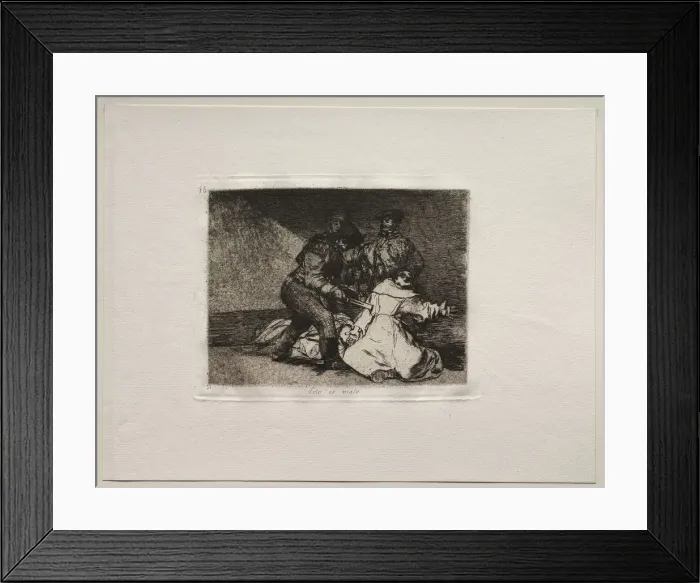 Framed Print : The Horrors of War: This Is Bad. Creator: Francisco de Goya (Spanish, 1746-1828) Framed Print : The Horrors of War: This Is Bad. Creator: Francisco de Goya (Spanish, 1746-1828)