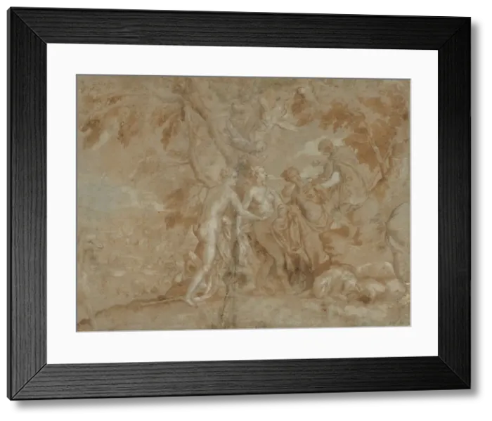 Framed Print : The Judgment of Paris, c. 1585. Creator: Carletto Caliari (Italian, 1570-1596) Framed Print : The Judgment of Paris, c. 1585. Creator: Carletto Caliari (Italian, 1570-1596)