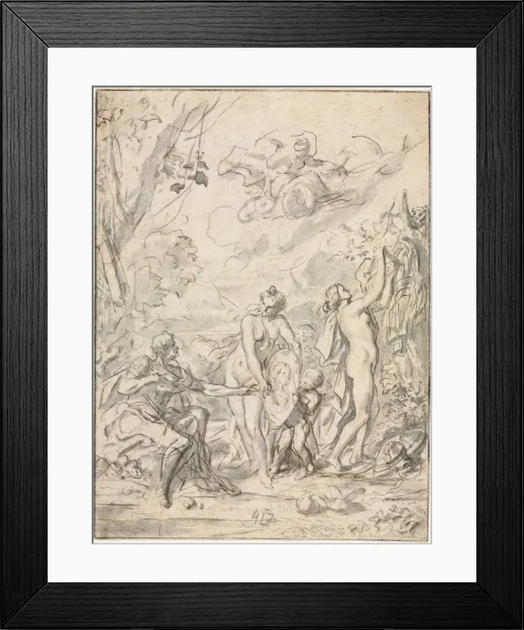 Framed Print : The Judgment of Paris, c. 1740-1750. Creator: Unknown Framed Print : The Judgment of Paris, c. 1740-1750. Creator: Unknown