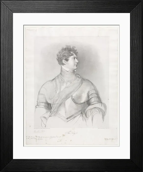 Framed Print : The King, George IV of Great Britain. Creator: Richard James Lane (British, 1800-1872)