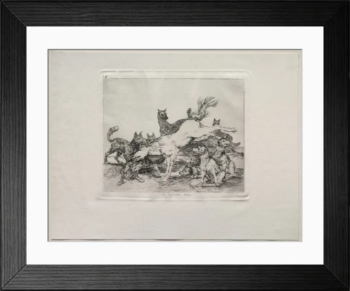 Framed Print : The Horrors of War: He Defends Himself Well. Creator: Francisco de Goya (Spanish, 1746-1828) Framed Print : The Horrors of War: He Defends Himself Well. Creator: Francisco de Goya (Spanish, 1746-1828)