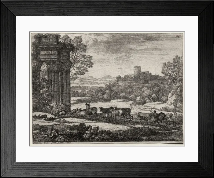 Framed Print : The Herd Returning in Stormy Weather, 1651. Creator: Claude Lorrain (French, 1604-1682) Framed Print : The Herd Returning in Stormy Weather, 1651. Creator: Claude Lorrain (French, 1604-1682)