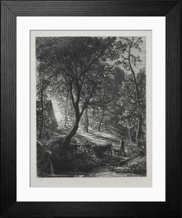 Framed Print : The Herdsmans Cottage, 1850. Creator: Samuel Palmer (British, 1805-1881) Framed Print : The Herdsmans Cottage, 1850. Creator: Samuel Palmer (British, 1805-1881)