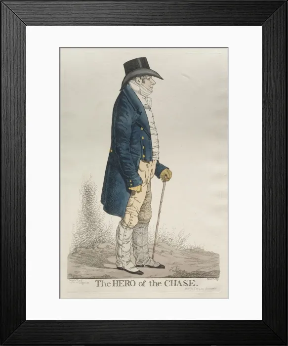 Framed Print : The Hero of the Chase, 1819. Creator: Richard Dighton (British, 1795-1880) Framed Print : The Hero of the Chase, 1819. Creator: Richard Dighton (British, 1795-1880)