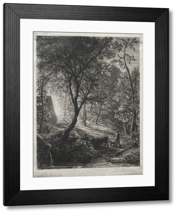 Framed Print : The Herdsmans Cottage, 1850. Creator: Samuel Palmer (British, 1805-1881) Framed Print : The Herdsmans Cottage, 1850. Creator: Samuel Palmer (British, 1805-1881)
