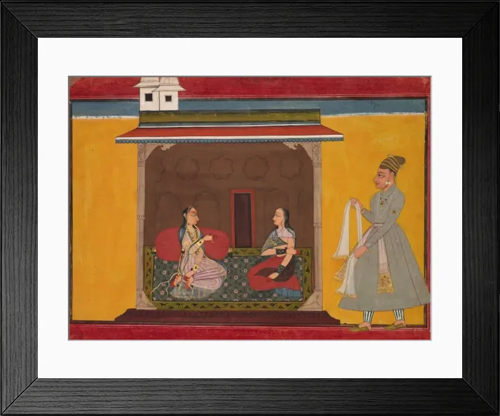 Framed Print : The Heroine Who is Faithfully Loved: Leaf from a Rasamanjari, c. 1710. Creator: Unknown Framed Print : The Heroine Who is Faithfully Loved: Leaf from a Rasamanjari, c. 1710. Creator: Unknown
