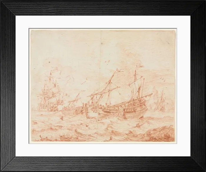 Framed Print : The Herring Bark, first third 1700s. Creator: Sieuwert van der Meulen (Dutch, 1730) Framed Print : The Herring Bark, first third 1700s. Creator: Sieuwert van der Meulen (Dutch, 1730)