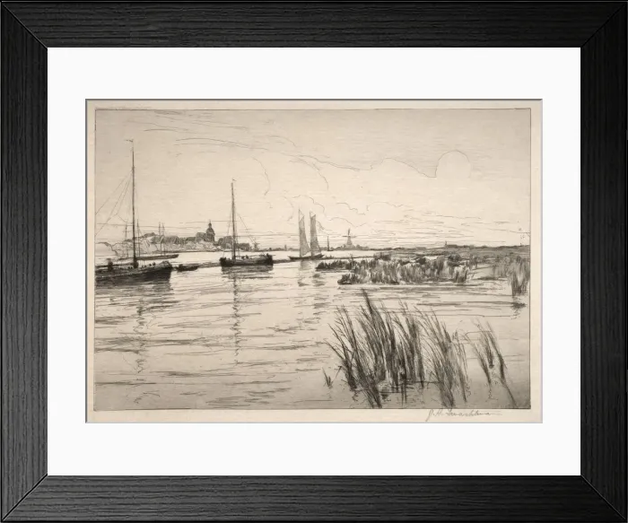 Framed Print : The Holland Dyke. Creator: John Henry Twachtman (American, 1853-1902) Framed Print : The Holland Dyke. Creator: John Henry Twachtman (American, 1853-1902)