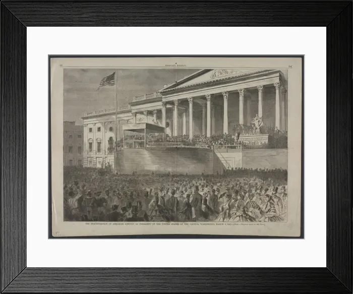 Framed Print : The Inauguration of Abraham Lincoln as President of the United States…, March 4, 1861, 1861 Framed Print : The Inauguration of Abraham Lincoln as President of the United States…, March 4, 1861, 1861
