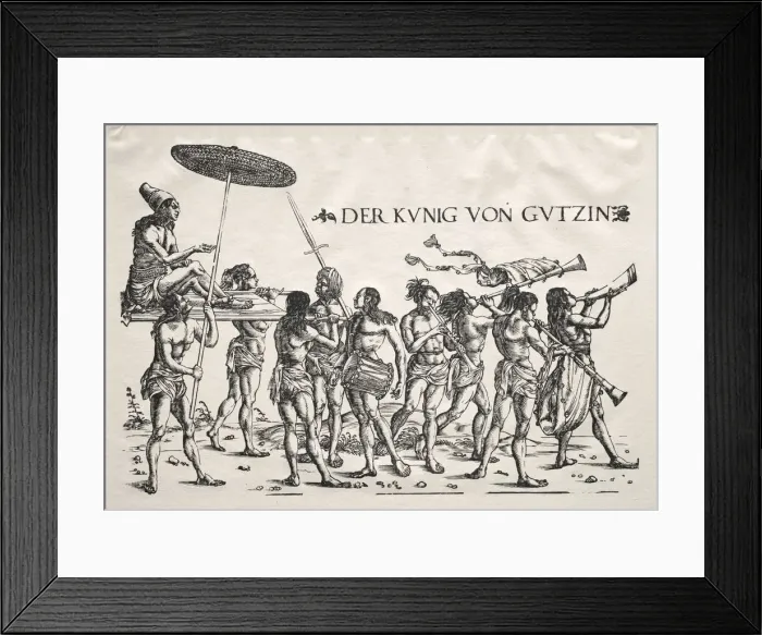 Framed Print : The King of Cochin. Creator: Hans Burgkmair (German, 1473-1531) Framed Print : The King of Cochin. Creator: Hans Burgkmair (German, 1473-1531)