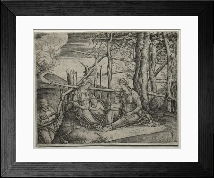 Framed Print : The Holy Family with St. Elizabeth. Creator: Jacopo de Barbari (Italian, 1440 / 50-before 1515) Framed Print : The Holy Family with St. Elizabeth. Creator: Jacopo de Barbari (Italian, 1440 / 50-before 1515)
