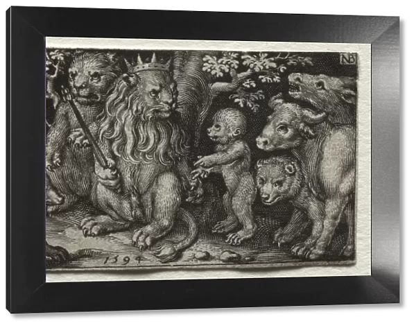 The King of Beasts, 1594. Creator: Nicolaes de Bruyn (Netherlandish, 1571-1656); A