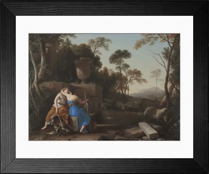 Framed Print : The Kiss of Peace and Justice, 1654. Creator: Laurent de La Hyre (French, 1606-1656) Framed Print : The Kiss of Peace and Justice, 1654. Creator: Laurent de La Hyre (French, 1606-1656)