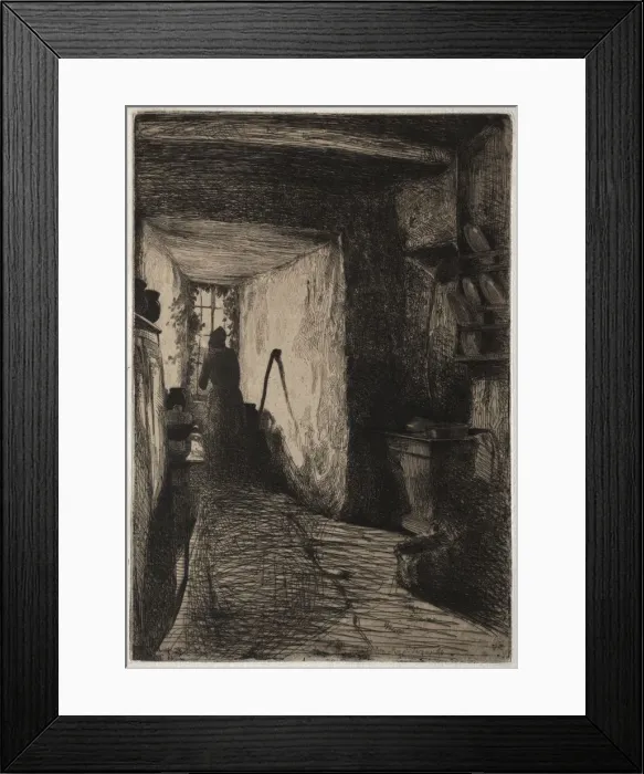 Framed Print : The Kitchen, 1858. Creator: James McNeill Whistler (American, 1834-1903) Framed Print : The Kitchen, 1858. Creator: James McNeill Whistler (American, 1834-1903)