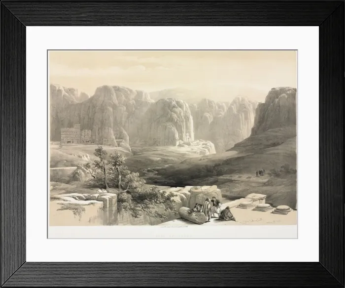 Framed Print : The Holy Land, Syria, Idumea, Arabia, Egypt & Nubia (Vol. III): Petra, Looking South, 1842 Framed Print : The Holy Land, Syria, Idumea, Arabia, Egypt & Nubia (Vol. III): Petra, Looking South, 1842