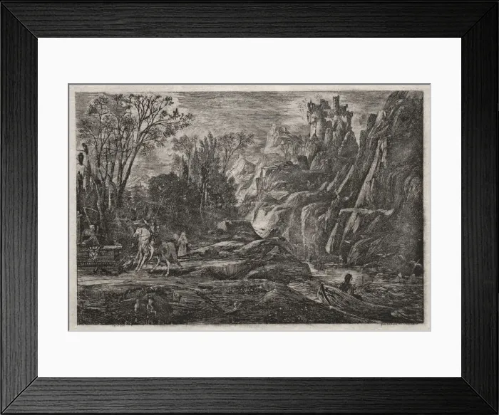Framed Print : The Knight and Death, 1866. Creator: Rodolphe Bresdin (French, 1822-1885)