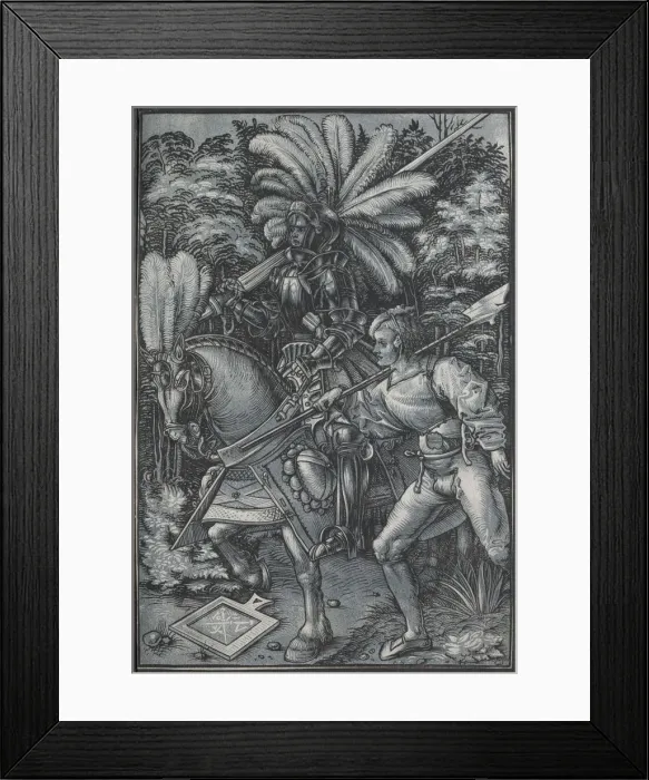 Framed Print : The Knight and Lansquenet, c. 1512. Creator: Hans Wechtlin (German, 1480 / 85-aft 1526) Framed Print : The Knight and Lansquenet, c. 1512. Creator: Hans Wechtlin (German, 1480 / 85-aft 1526)