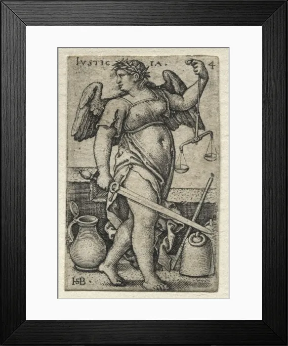 Framed Print : The Knowledge of God and the Seven Cardinal Virtues: Justice - Justicia Framed Print : The Knowledge of God and the Seven Cardinal Virtues: Justice - Justicia