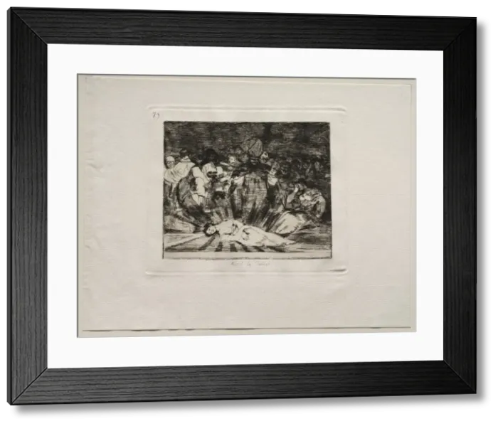 Framed Print : The Horrors of War: Truth Has Died. Creator: Francisco de Goya (Spanish, 1746-1828) Framed Print : The Horrors of War: Truth Has Died. Creator: Francisco de Goya (Spanish, 1746-1828)