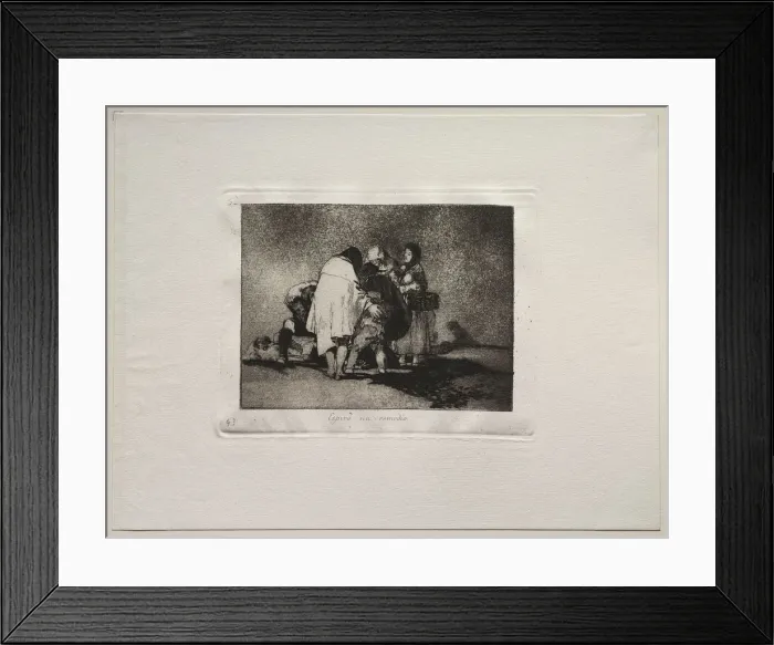 Framed Print : The Horrors of War: There Was Nothing to be Done and He Died. Creator: Francisco de Goya (Spanish Framed Print : The Horrors of War: There Was Nothing to be Done and He Died. Creator: Francisco de Goya (Spanish
