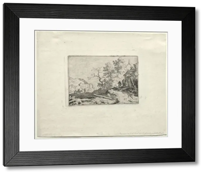 Framed Print : The Hut with the Rustic Fence. Creator: Allart van Everdingen (Dutch, 1621-1675) Framed Print : The Hut with the Rustic Fence. Creator: Allart van Everdingen (Dutch, 1621-1675)