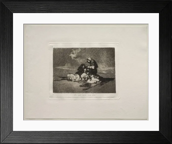 Framed Print : The Horrors of War: What is the Use of a Cup?. Creator: Francisco de Goya (Spanish, 1746-1828) Framed Print : The Horrors of War: What is the Use of a Cup?. Creator: Francisco de Goya (Spanish, 1746-1828)