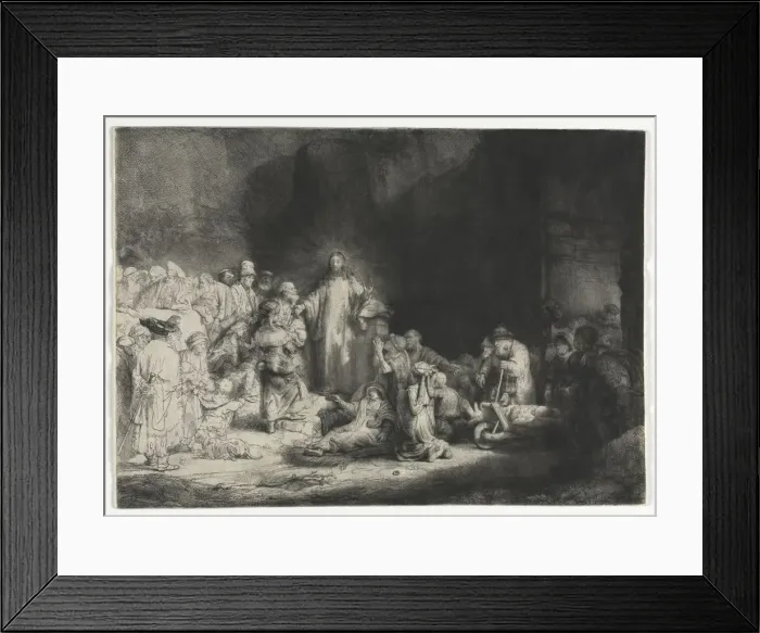 Framed Print : The Hundred Guilder Print, c. 1649. Creator: Rembrandt van Rijn (Dutch, 1606-1669)