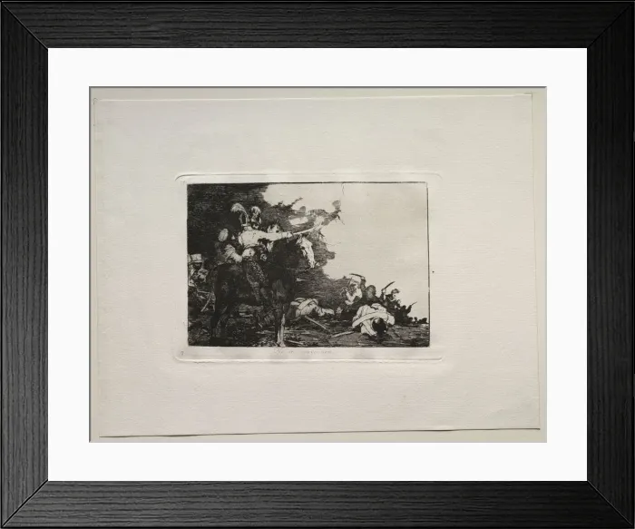 Framed Print : The Horrors of War: They Do Not Agree. Creator: Francisco de Goya (Spanish, 1746-1828)
