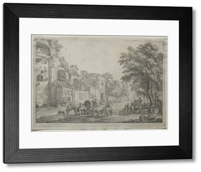 Framed Print : The Approach to a Village. Creator: Simon de Vlieger (Dutch, 1601-1653) Framed Print : The Approach to a Village. Creator: Simon de Vlieger (Dutch, 1601-1653)