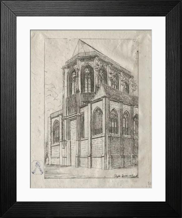 Framed Print : The Apse of the Church of St. Martin-sur-Renelle, 1860. Creator: Charles Meryon (French Framed Print : The Apse of the Church of St. Martin-sur-Renelle, 1860. Creator: Charles Meryon (French