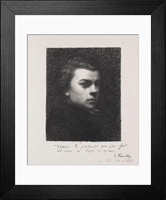 Framed Print : The Artist at 17 Years, 1892. Creator: Henri Fantin-Latour (French, 1836-1904) Framed Print : The Artist at 17 Years, 1892. Creator: Henri Fantin-Latour (French, 1836-1904)