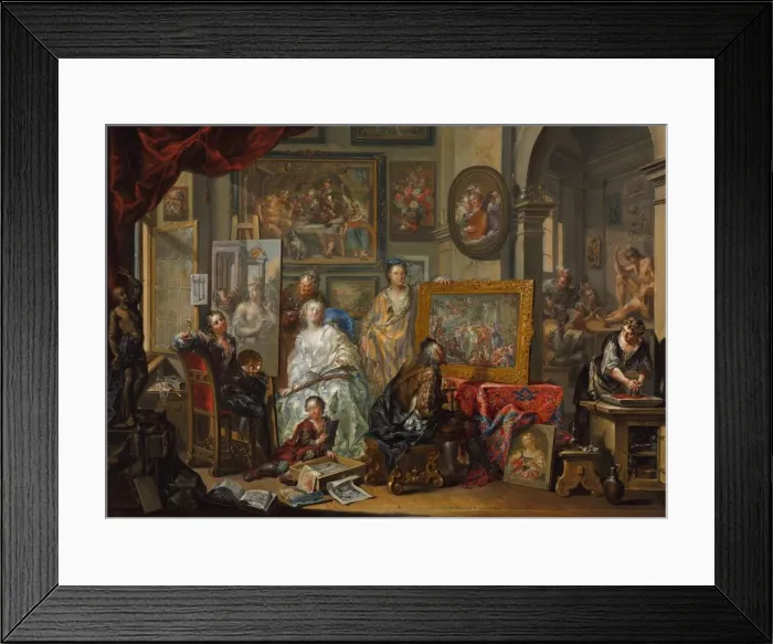 Framed Print : The Artists Studio, 1740s-1750s. Creator: Johann Georg Platzer (Austrian, 1704-1761) Framed Print : The Artists Studio, 1740s-1750s. Creator: Johann Georg Platzer (Austrian, 1704-1761)
