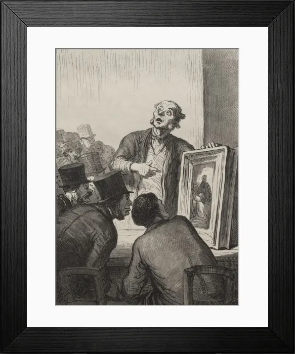 Framed Print : The Auction Room: The Expert. Creator: Honore Daumier (French, 1808-1879) Framed Print : The Auction Room: The Expert. Creator: Honore Daumier (French, 1808-1879)