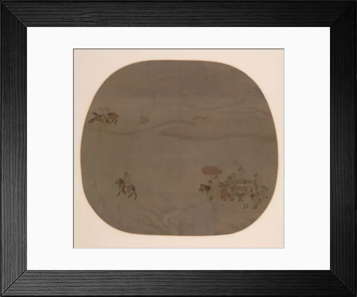 Framed Print : The Autumn Hunt, c. 1201-4. Creator: Chen Juzhong (Chinese), attributed to Framed Print : The Autumn Hunt, c. 1201-4. Creator: Chen Juzhong (Chinese), attributed to