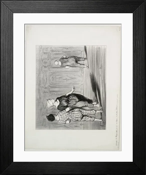Framed Print : The Bathers, plate 15: It is her again, a pretty fashion, Madame Coquardeau!, 1847 Framed Print : The Bathers, plate 15: It is her again, a pretty fashion, Madame Coquardeau!, 1847