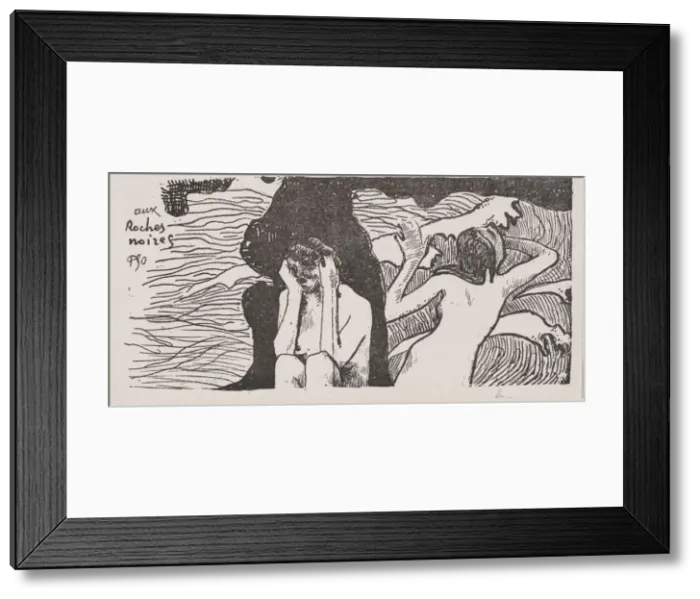 Framed Print : The Black Rocks. Creator: Paul Gauguin (French, 1848-1903) Framed Print : The Black Rocks. Creator: Paul Gauguin (French, 1848-1903)