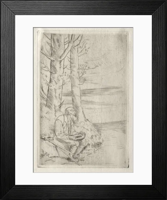 Framed Print : The Blind Beggar. Creator: Alphonse Legros (French, 1837-1911) Framed Print : The Blind Beggar. Creator: Alphonse Legros (French, 1837-1911)