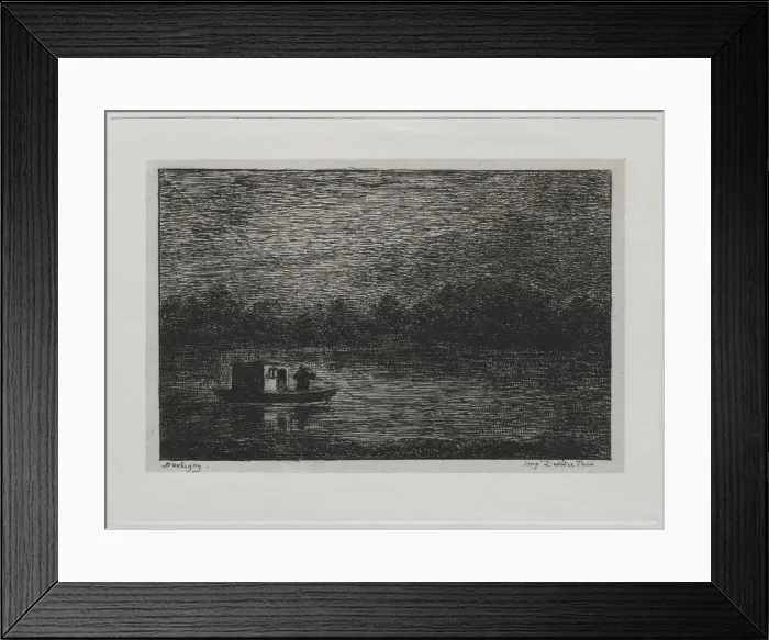Framed Print : The Boat Trip: Night Voyage or Net Fishing (second version), 1861 Framed Print : The Boat Trip: Night Voyage or Net Fishing (second version), 1861