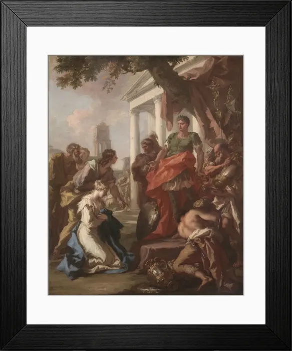 Framed Print : The Continence of Scipio, c. 1710. Creator: Giovanni Antonio Pellegrini (Italian, 1675-1741) Framed Print : The Continence of Scipio, c. 1710. Creator: Giovanni Antonio Pellegrini (Italian, 1675-1741)
