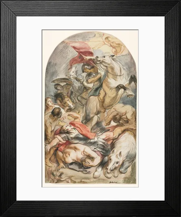 Framed Print : The Conversion of Saul with Horseman and Banner, c. 1645-1647. Creator: Jacob Jordaens (Flemish Framed Print : The Conversion of Saul with Horseman and Banner, c. 1645-1647. Creator: Jacob Jordaens (Flemish