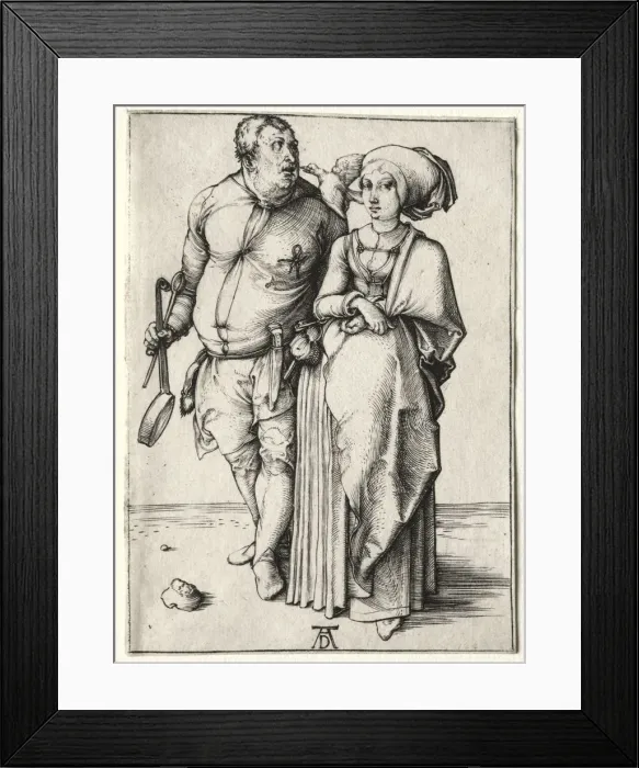 Framed Print : The Cook and His Wife, probably 1497. Creator: Albrecht Dürer (German, 1471-1528) Framed Print : The Cook and His Wife, probably 1497. Creator: Albrecht Dürer (German, 1471-1528)