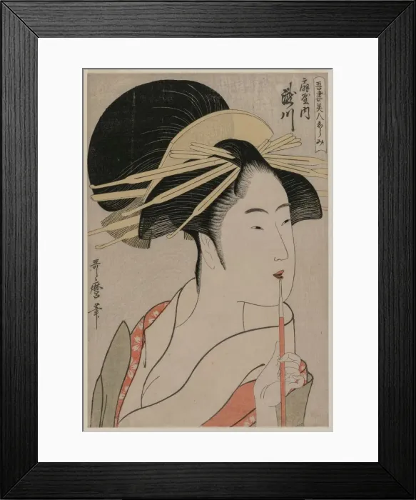 Framed Print : The Courtesan Takigawa of Ogiya (from the series A Selection of Beautiful Women Framed Print : The Courtesan Takigawa of Ogiya (from the series A Selection of Beautiful Women
