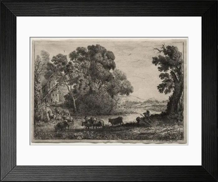 Framed Print : The Cowherder. Creator: Claude Lorrain (French, 1604-1682) Framed Print : The Cowherder. Creator: Claude Lorrain (French, 1604-1682)