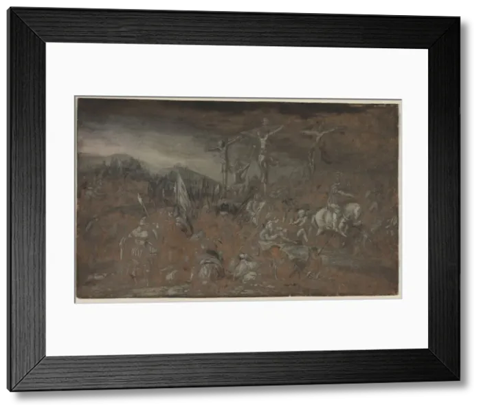 Framed Print : The Crucifixion, last half 1600s. Creator: Gerrit van Battem (Dutch, c. 1636-1684) Framed Print : The Crucifixion, last half 1600s. Creator: Gerrit van Battem (Dutch, c. 1636-1684)
