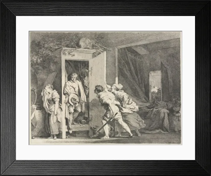 Framed Print : The Cupboard, 1778. Creator: Jean-Honore Fragonard (French, 1732-1806) Framed Print : The Cupboard, 1778. Creator: Jean-Honore Fragonard (French, 1732-1806)