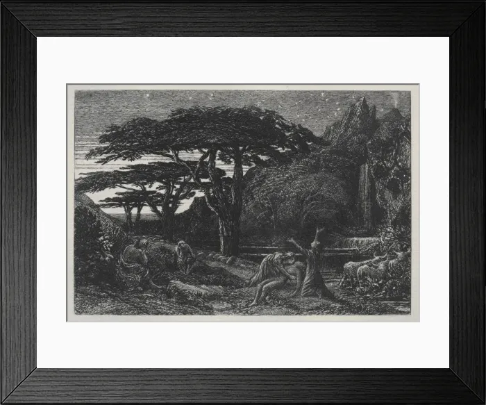 Framed Print : The Cypress Grove, 1883. Creator: Samuel Palmer (British, 1805-1881) Framed Print : The Cypress Grove, 1883. Creator: Samuel Palmer (British, 1805-1881)