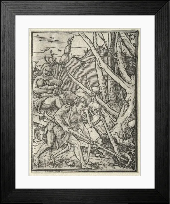 Framed Print : The Dance of Death: Adam Tilling the Earth. Creator: Hans Holbein (German, 1497 / 98-1543) Framed Print : The Dance of Death: Adam Tilling the Earth. Creator: Hans Holbein (German, 1497 / 98-1543)